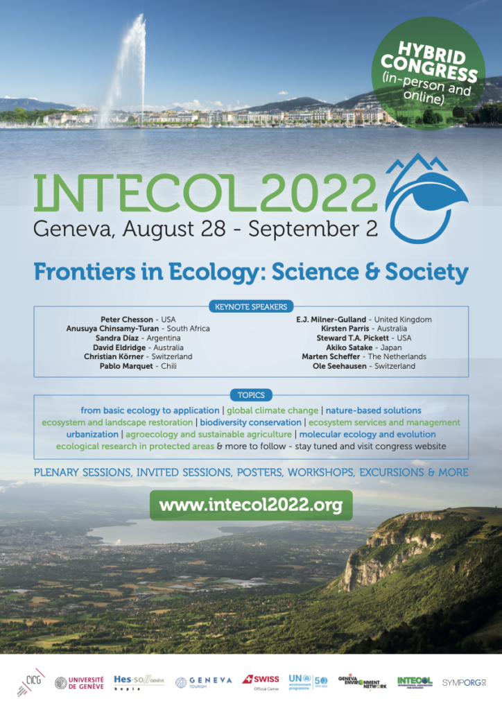 INTECOL2022 : Call for Abstracts Now Open !