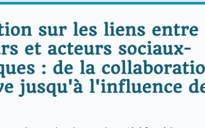 [Appel à participation] Grande consultation nationale sur les liens entre chercheur·euse et acteurs sociaux-économiques